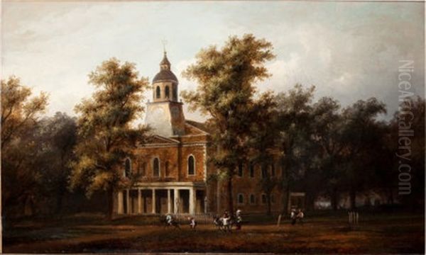 Village Scene With Church - view 1