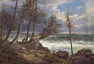A Coastal Path And Stormy Sea