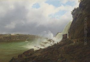 A View Of Niagara Falls by Ferdinand Richardt