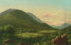 Bjergparti Fra The White Mountains Ved New Hampshire Med En Diligence Pa Landevejen