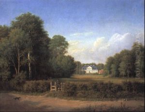 Herresaedet Lundsg+rd Ved Kerteminde by Ferdinand Richardt