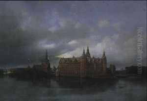 Frederiksborg Slot by Ferdinand Richardt