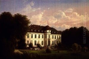 The Visit Of Edward, Prince Of Wales And Princess Alexandra To Bernstorff Castle, Denmark In 1868 by Ferdinand Richardt