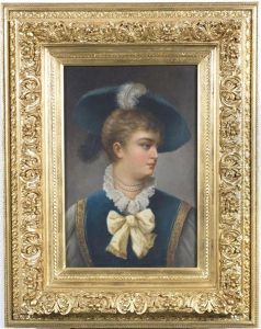 Elegant Ladies In Feathered Hats (pair) Elegant Ladies In Feathered Hats (pair)