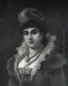 Portrait Of A Woman In Velvet And Pearls Portrait Of A Woman In Velvet And Pearls