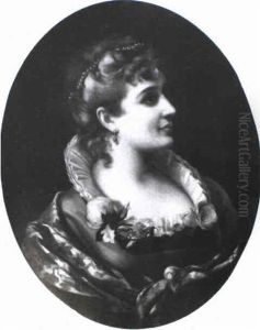 Portrait Of A Lady, Bust Length In A Pink Dress With A Shawl Portrait Of A Lady, Bust Length In A Pink Dress With A Shawl