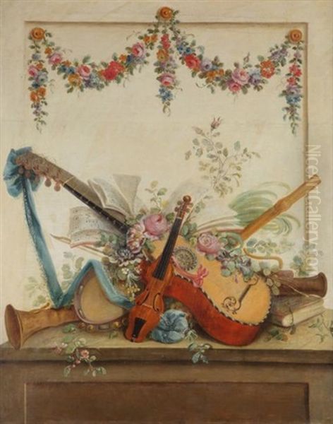 Nature Morte Aux Instruments De Musique (pair) - view 1