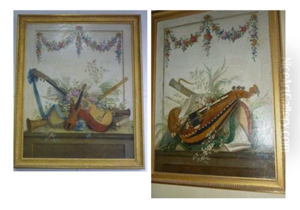 Nature Morte Aux Instruments De Musique (pair) - view 1