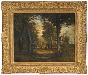 Forest De Fontainbleu by Leon Richet