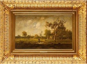 Paysannes Et Chaumieres, Fontainebleau by Leon Richet