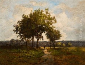 Landscape With Walkers In The Area Of Fontainebleau thumbnail