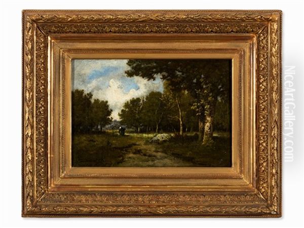 Woman On A Forest Lane - view 1