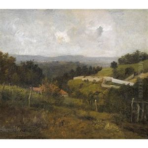 Dorfliche Landschaftspartie by Leon Richet