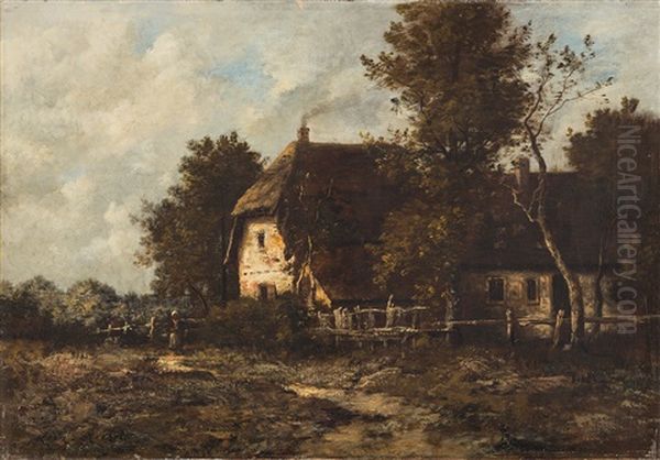 Landschaft Mit Bauerngehoft Und Bauerin - view 1