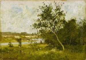 Franzosische Flusslandschaft by Leon Richet