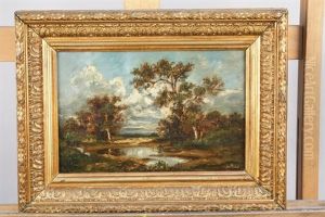 Paysage A La Mare by Leon Richet