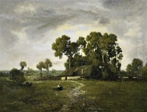 Landschaft Mit Bauernhaus by Leon Richet