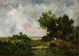 Chaumiere Pres D'un Sous-bois by Leon Richet