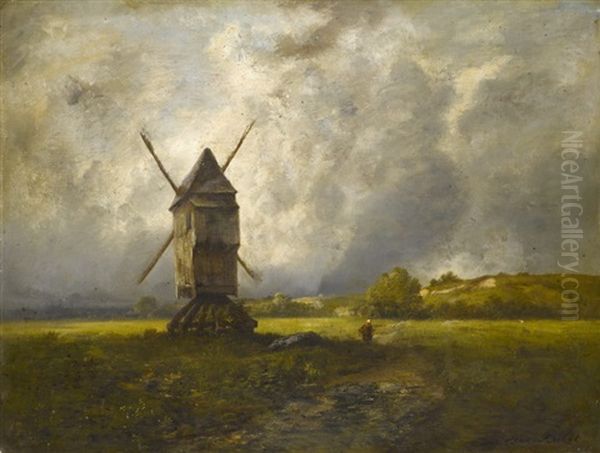 Landschaft Mit Muhle Und Spazierganger - view 1