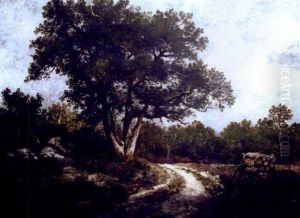 Paysage De La Foret De Fontainbleau by Leon Richet