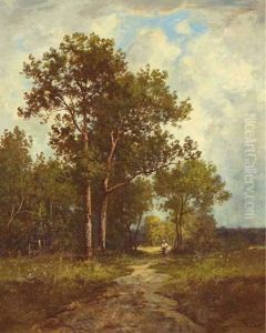 Une Femme Se Promenant Sur Un Chemin Une Femme Se Promenant Sur Un Chemin