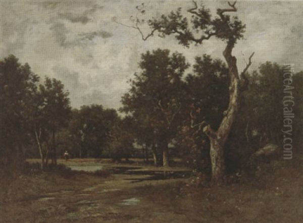 Figure In A Wooded Landscape - view 1