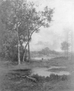 Paysage A La Mare by Leon Richet