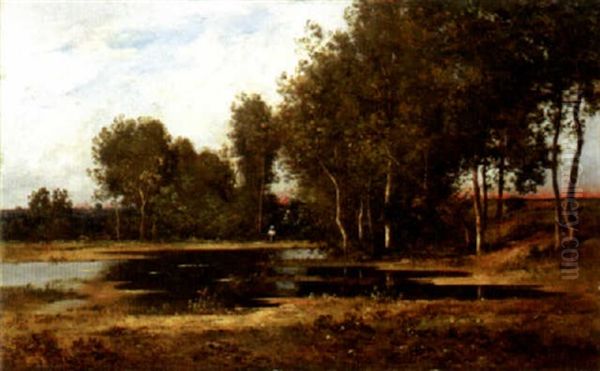 Figure In A Wooded Clearing - view 1
