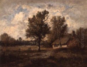 A Wooded Landscape With A Cottage A Wooded Landscape With A Cottage
