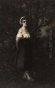 La Paysanne A Barbizon by Leon Richet