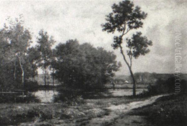 River Landscape With Figure - view 1