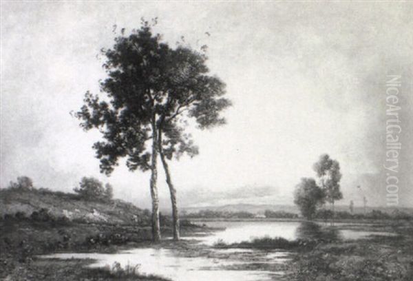 Lever De Soleil Sur L'etang - view 1