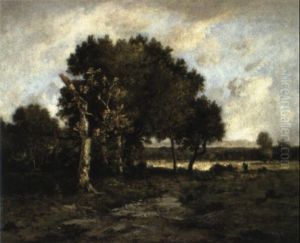 Paysage Pres De Barbizon by Leon Richet