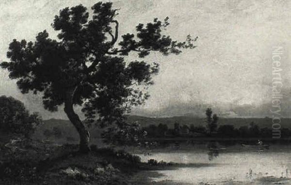 Arbre Au Bord D'un Lac - view 1