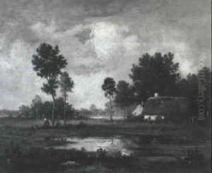 Paysage Au Bord De La Mer by Leon Richet