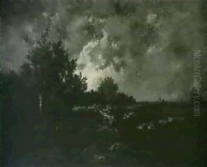 Le Lac Au Crepuscule by Leon Richet