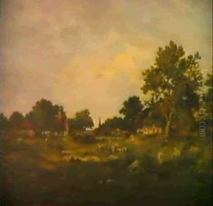 Landschaft Mit Bauernhutten Landschaft Mit Bauernhutten