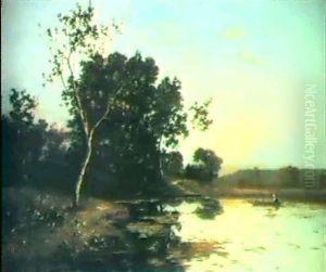 Le Lac Au Crepescule by Leon Richet