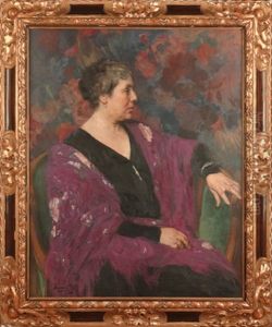 Portrait De Dame Assise
