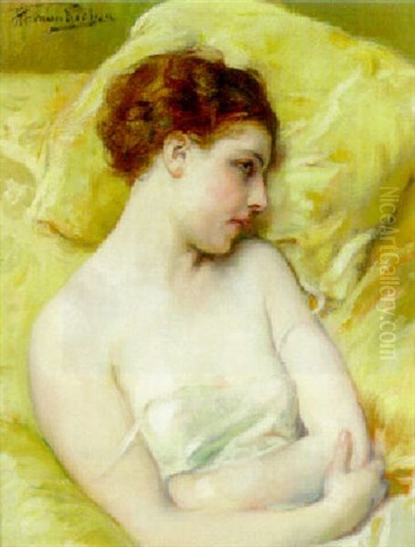 A Young Beauty Reclining - view 1