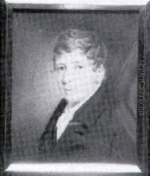 Gentleman In Black Coat, White Waistcoat And Cravat - view 1