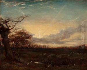 Autumn Sunset (sunset Seen From Hyde Park) by George Richmond