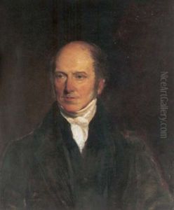 Portrait Of Thomas Richmond Wearing A Black Coat by George Richmond
