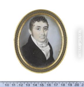 Portrait Miniatures Of A Husband And Wife: The Former, Wearing Black Coat, White Waistcoat...; The Latter, Wearing White Dress And Fill-in (pair)