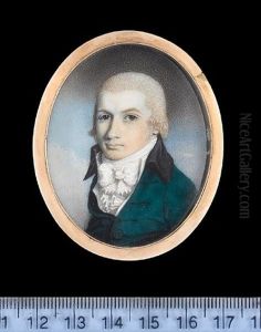 Father And Son: The Former, Wearing Green Coat With Black Collar, White Waistcoat, Frilled Chemise And Spotted Cravat Tied In A Large Bow, His Hair Powdered; The Latter (recto/verso) by Thomas Richmond