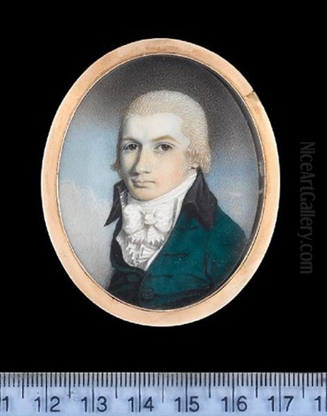 Portrait Of A Father, Wearing Green Coat With Black Collar (+ Portrait Of A Son, Wearing A Blue Coat; Recto/verso) - view 1
