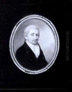 A Gentleman, Wearing Blue Coat With Black Collar, White Waistcoat And Tied Cravat by Thomas Richmond
