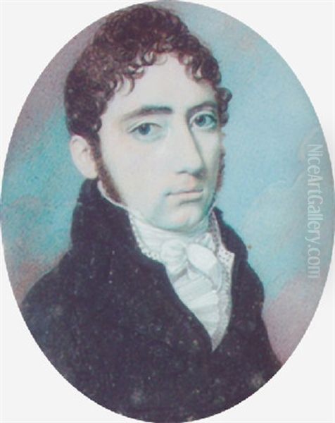 A Gentleman With Side-whiskers, Wearing A Black Coat And A Waistcoast With Black Spotted White Lining - view 1