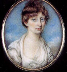 Portrait Of A Lady, In White Dress, Upswept Dark Hair
