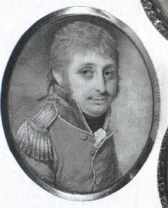 Col. George Hart Of The 36th Foot Regiment, In Scarlet Coat With Green Facings And Silver Epaulette by Thomas Richmond